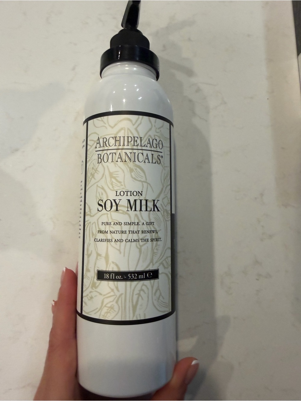 Archipelago Soy Milk Lotion - White with Black Pump